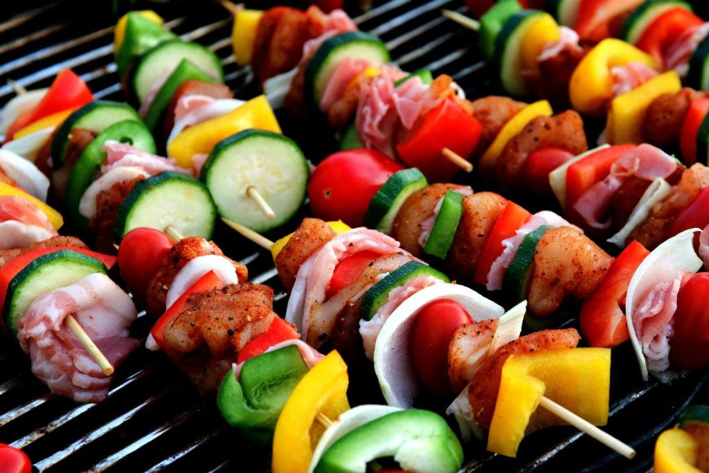 kabob on barbecue grill
